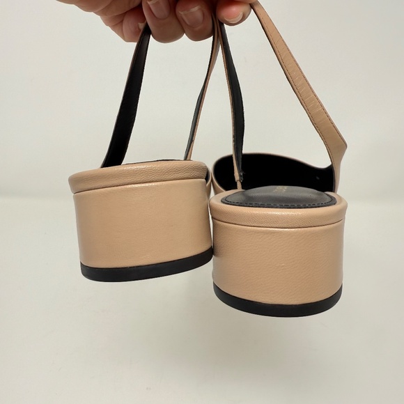 New Veronica Beard Cecile Leather Cap Toe Slingback Sz 9 - Picture 7 of 14